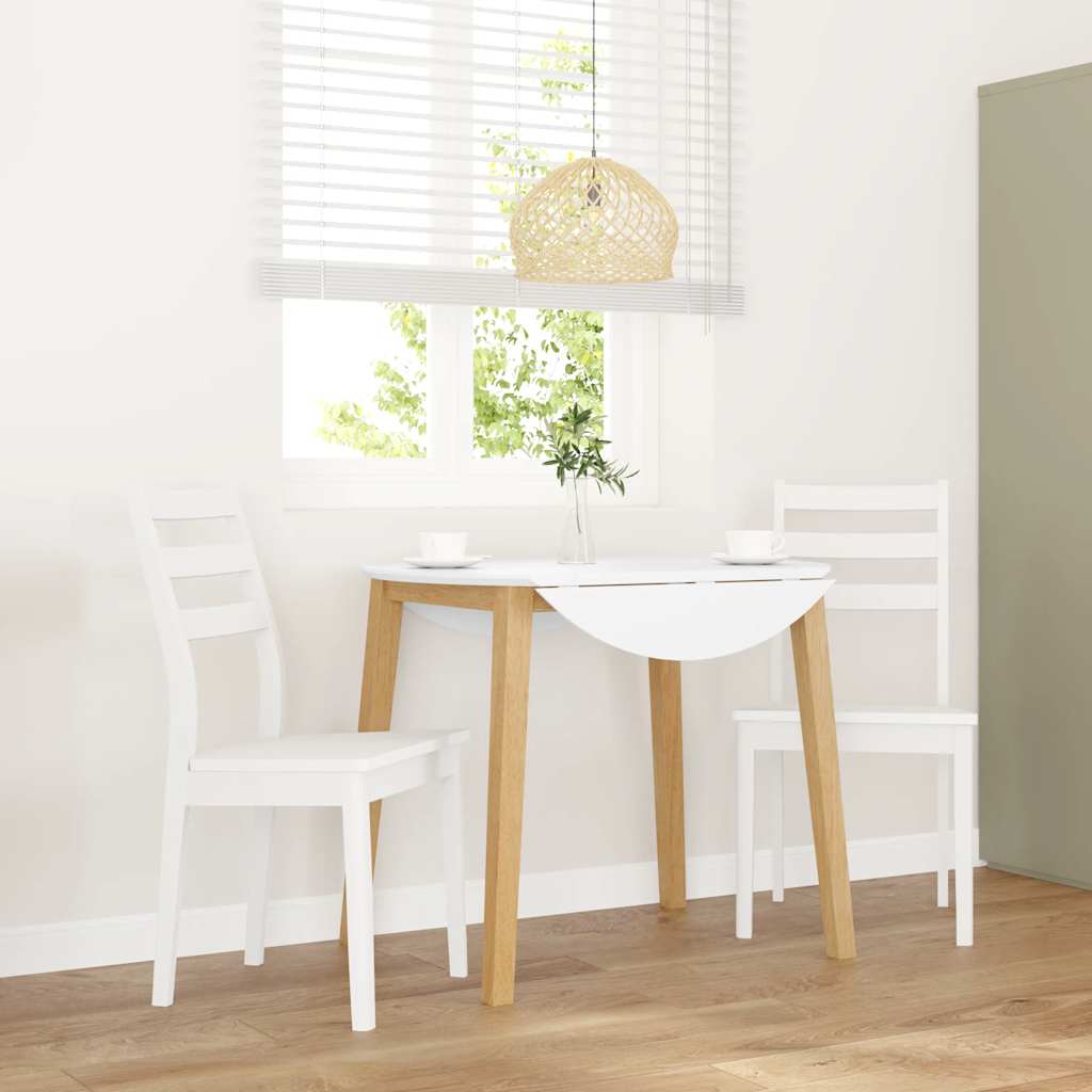 vidaXL Eetkamerstoelen met kussens 2 st massief hout rubber bruin