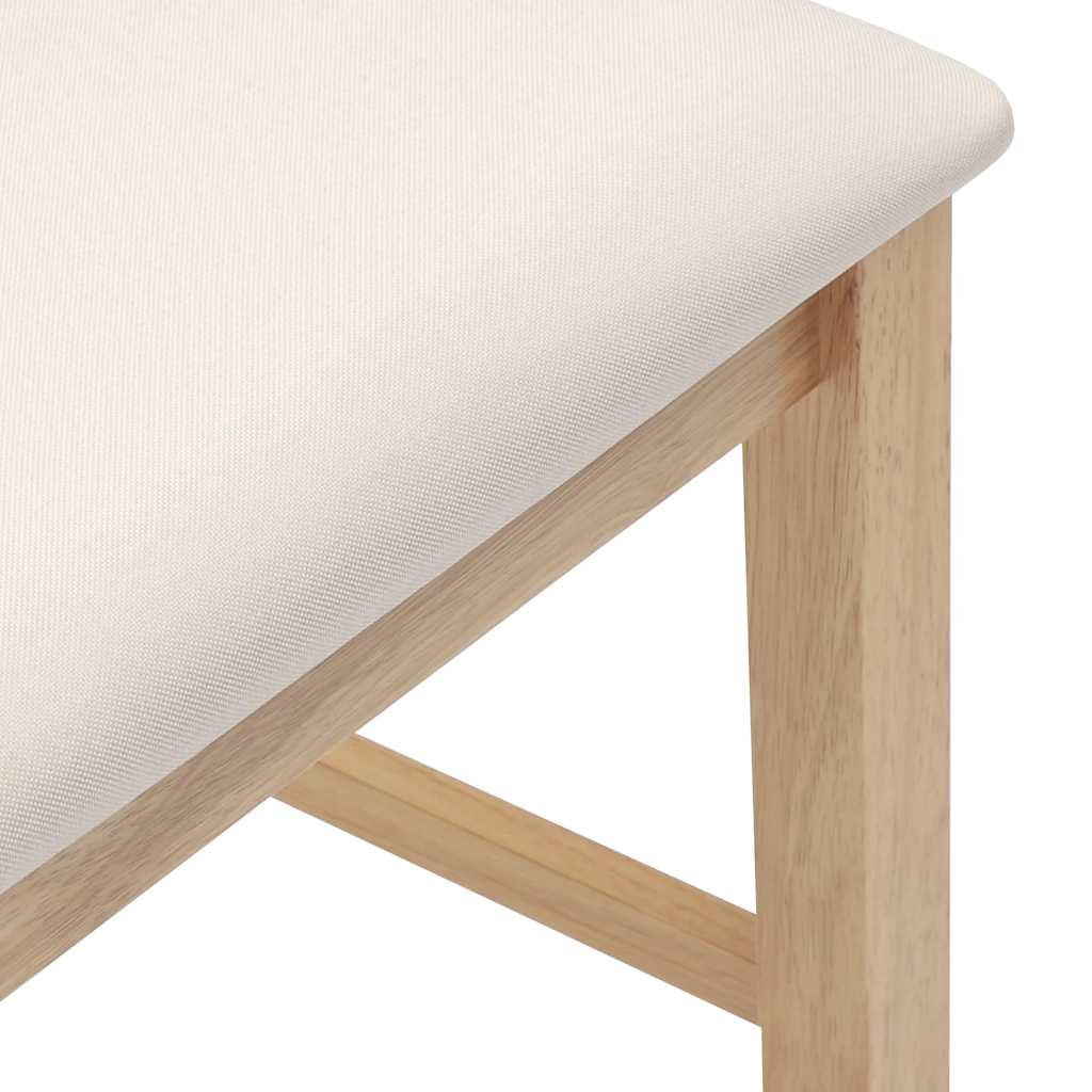 vidaXL Barkrukken met kussens 2 stuks Bruin massief hout rubber