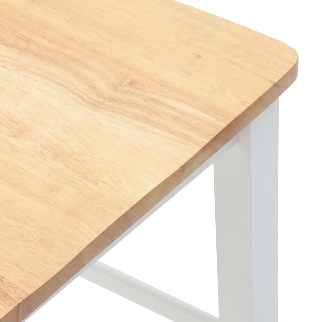 vidaXL Barkrukken met kussens 2 stuks Bruin massief hout rubber