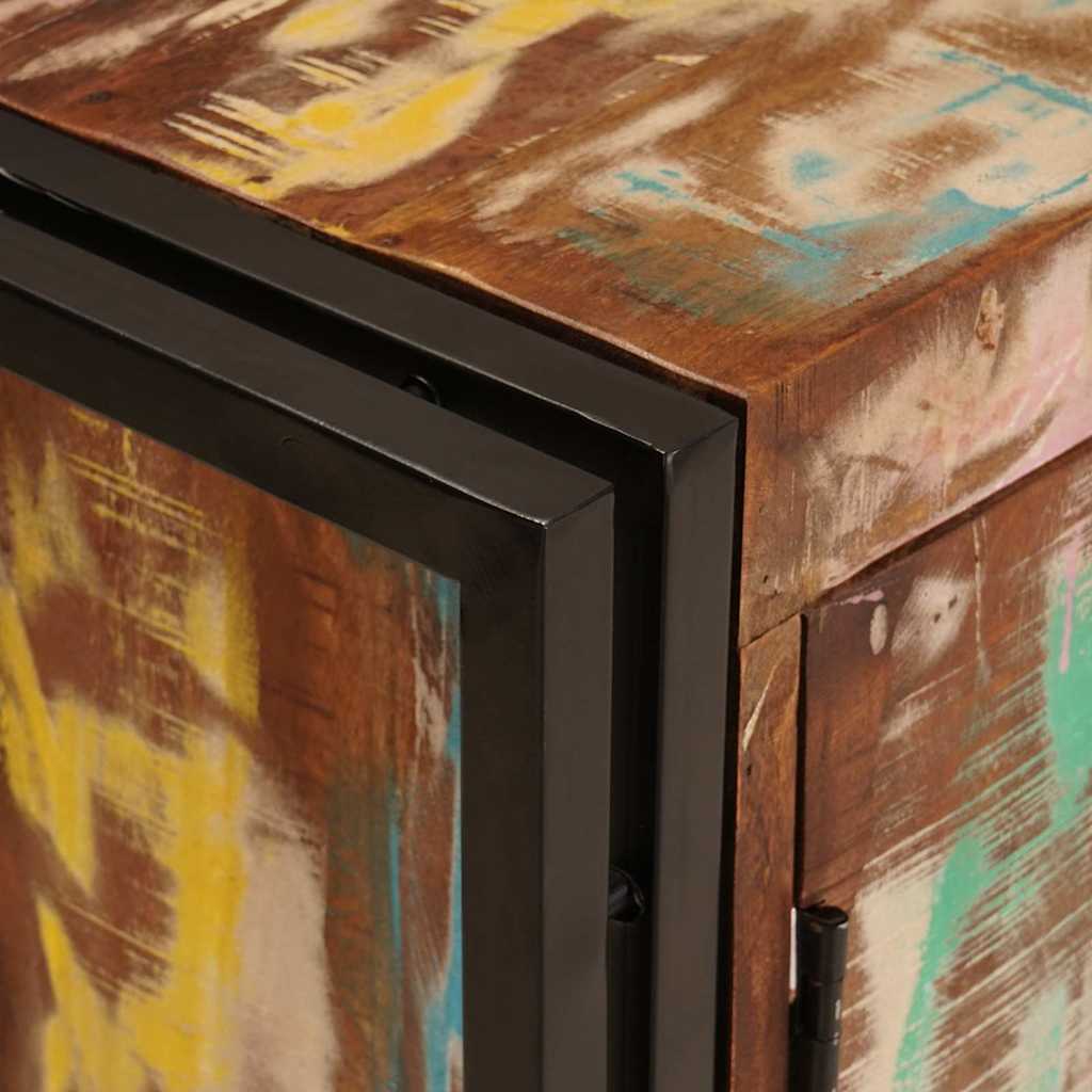 vidaXL Wastafelonderkast 71 x 33 x 58 cm Massief Mango Hout, Ijzer