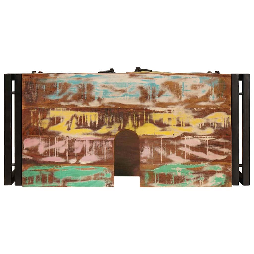 vidaXL Wastafelonderkast 71 x 33 x 58 cm Massief Mango Hout, Ijzer