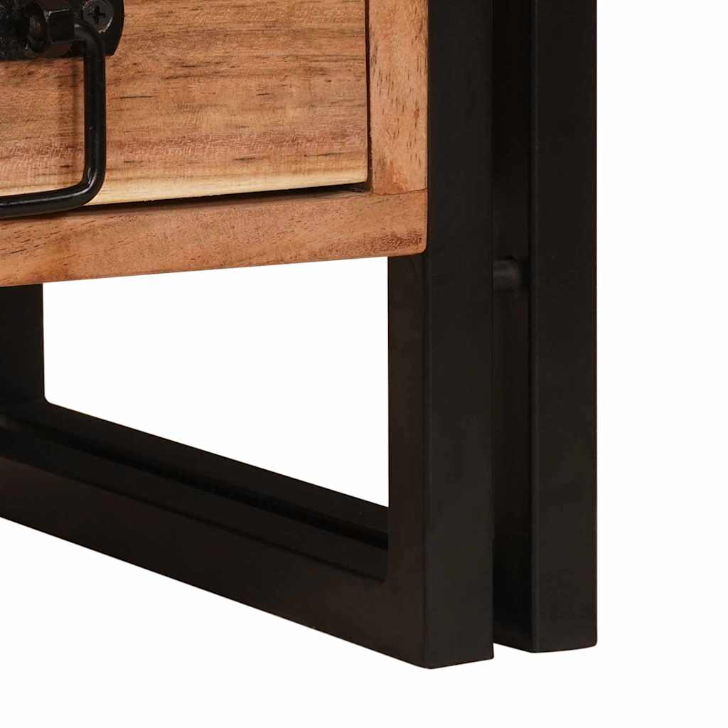 vidaXL Wastafelonderkast 71 x 33 x 58 cm Massief Mango Hout, Ijzer