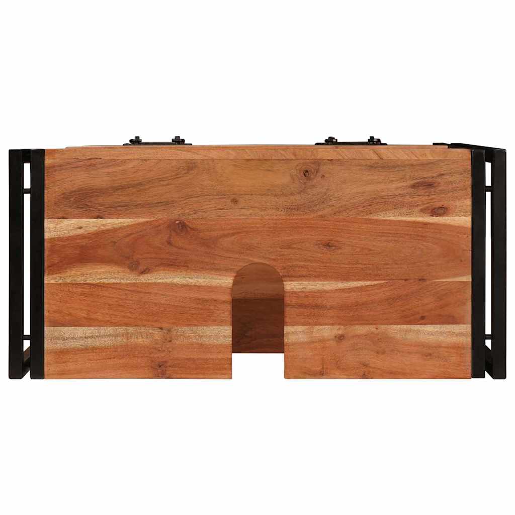 vidaXL Wastafelonderkast 71 x 33 x 58 cm Massief Mango Hout, Ijzer