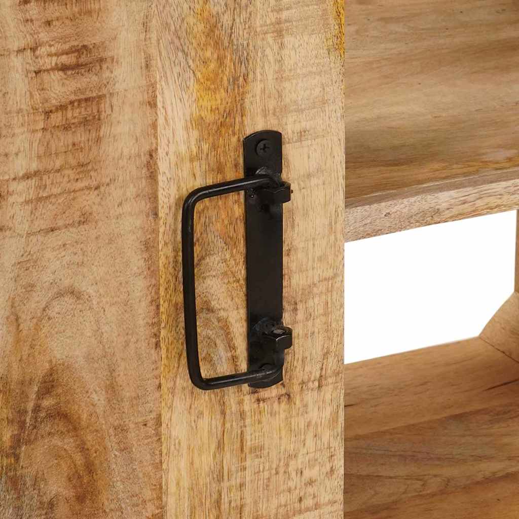 vidaXL Wastafelonderkast 71 x 33 x 58 cm Massief Mango Hout, Ijzer