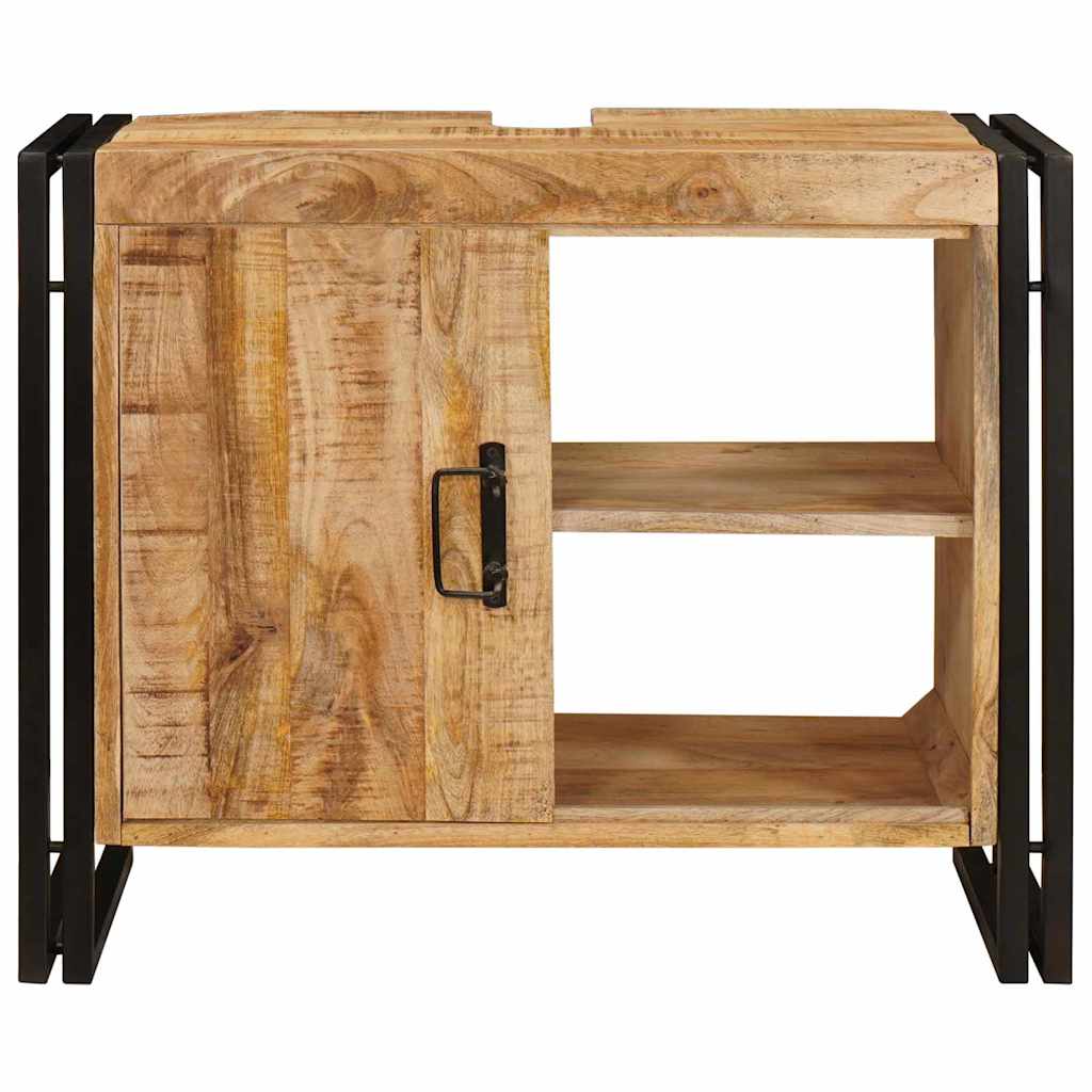 vidaXL Wastafelonderkast 71 x 33 x 58 cm Massief Mango Hout, Ijzer
