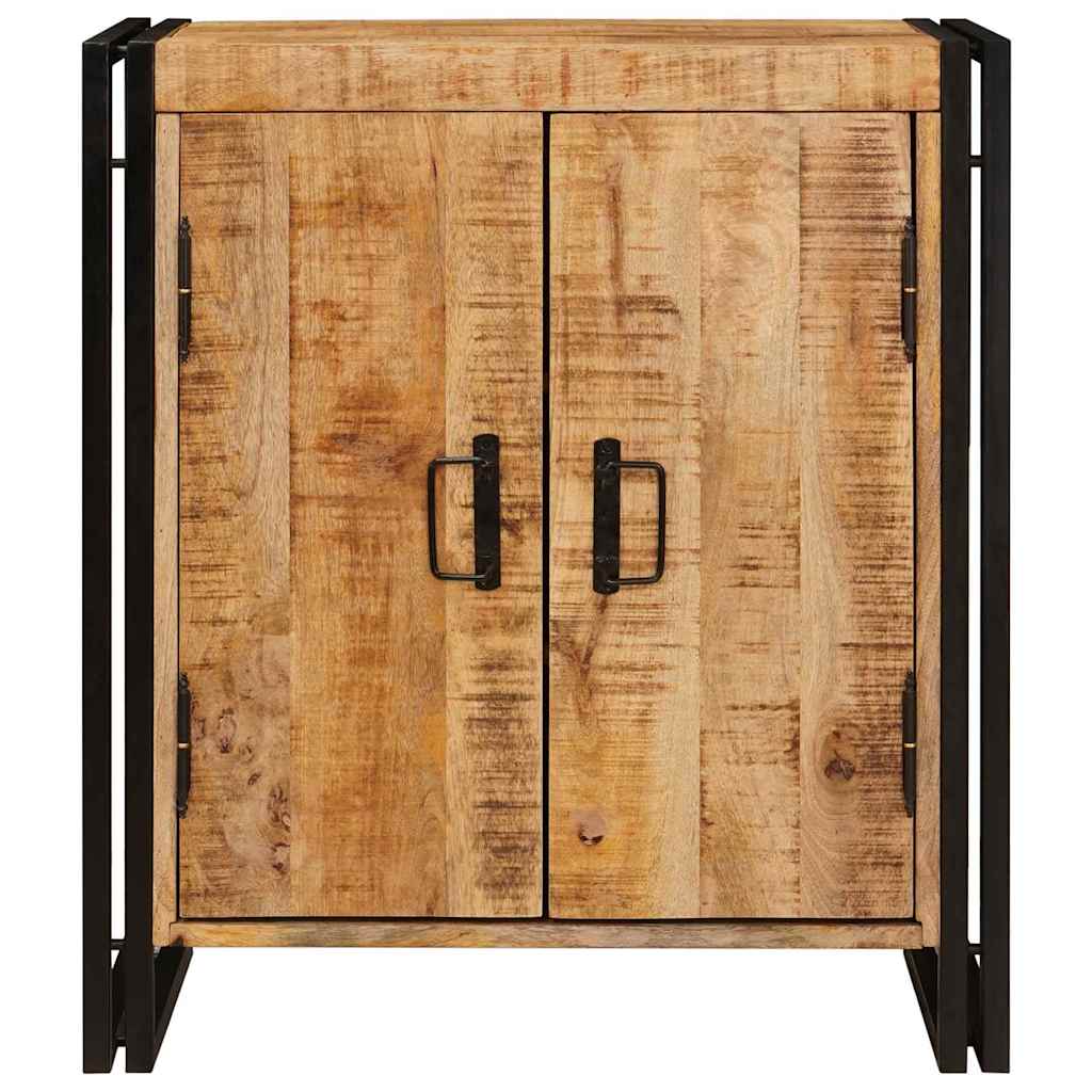 vidaXL Nachtkastje Bruin 38 x 33 x 58 cm Massief ruw mango hout