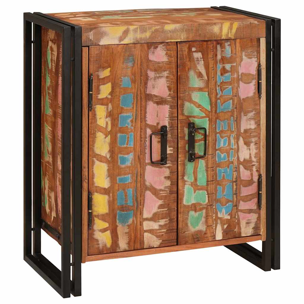 vidaXL Nachtkastje Bruin 38 x 33 x 58 cm Massief ruw mango hout