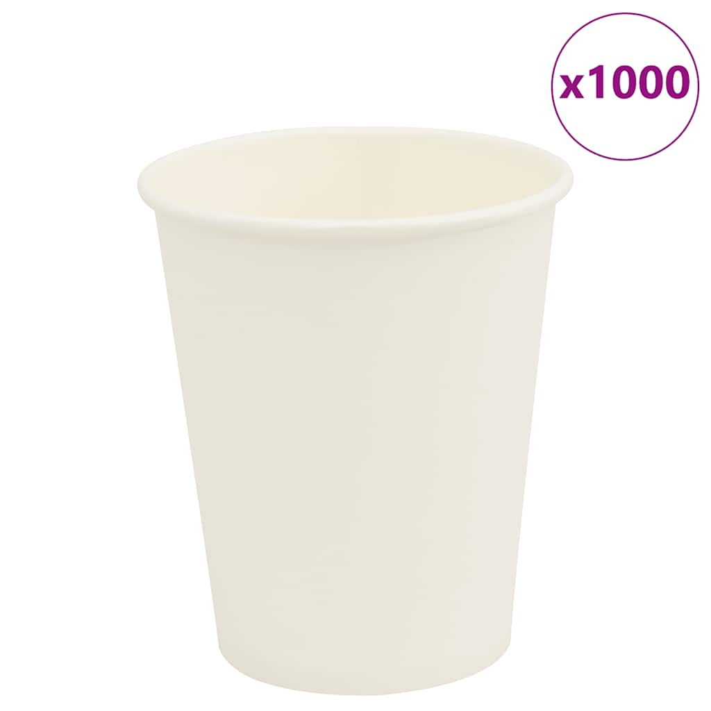 vidaXL Papieren koffiekopjes 1000 st 12oz 300 ml wit - Aashly