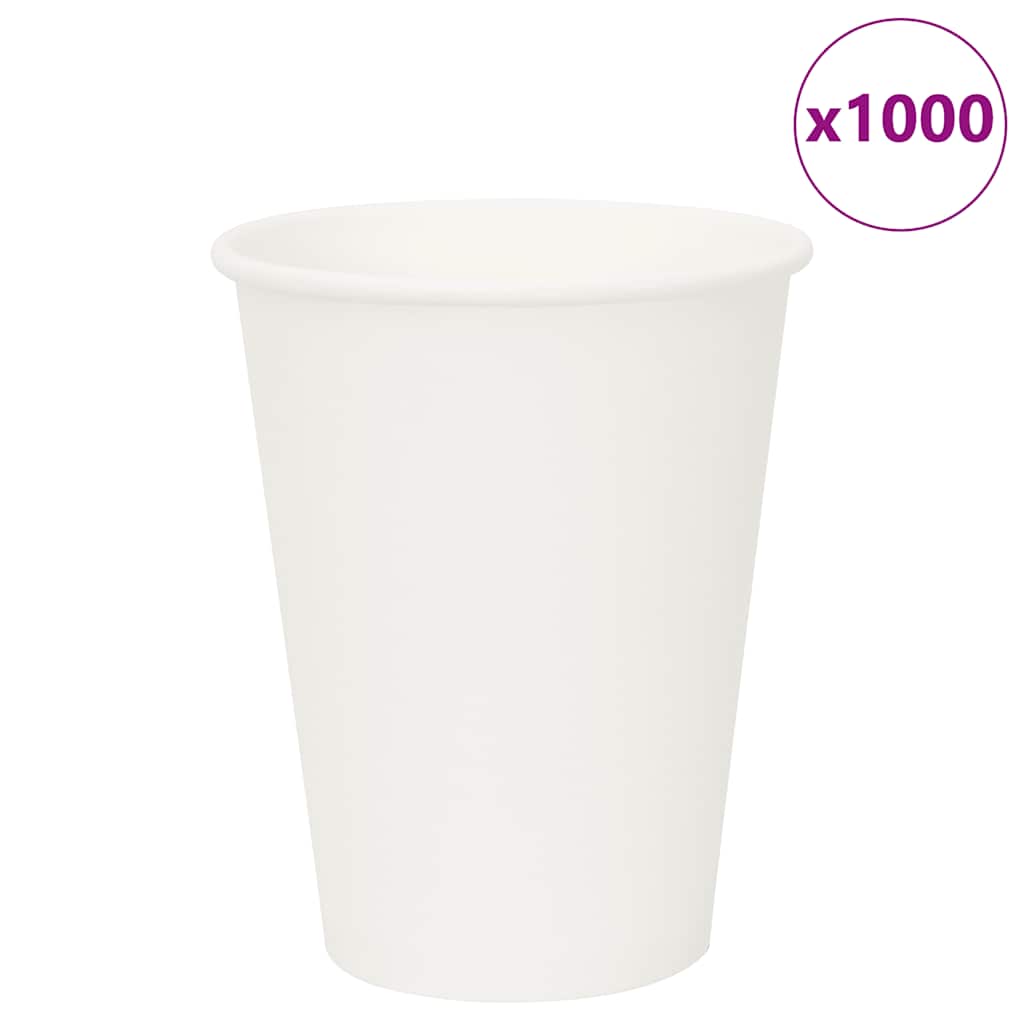 vidaXL Papieren koffiekopjes 1000 st 12oz 300 ml wit - Aashly