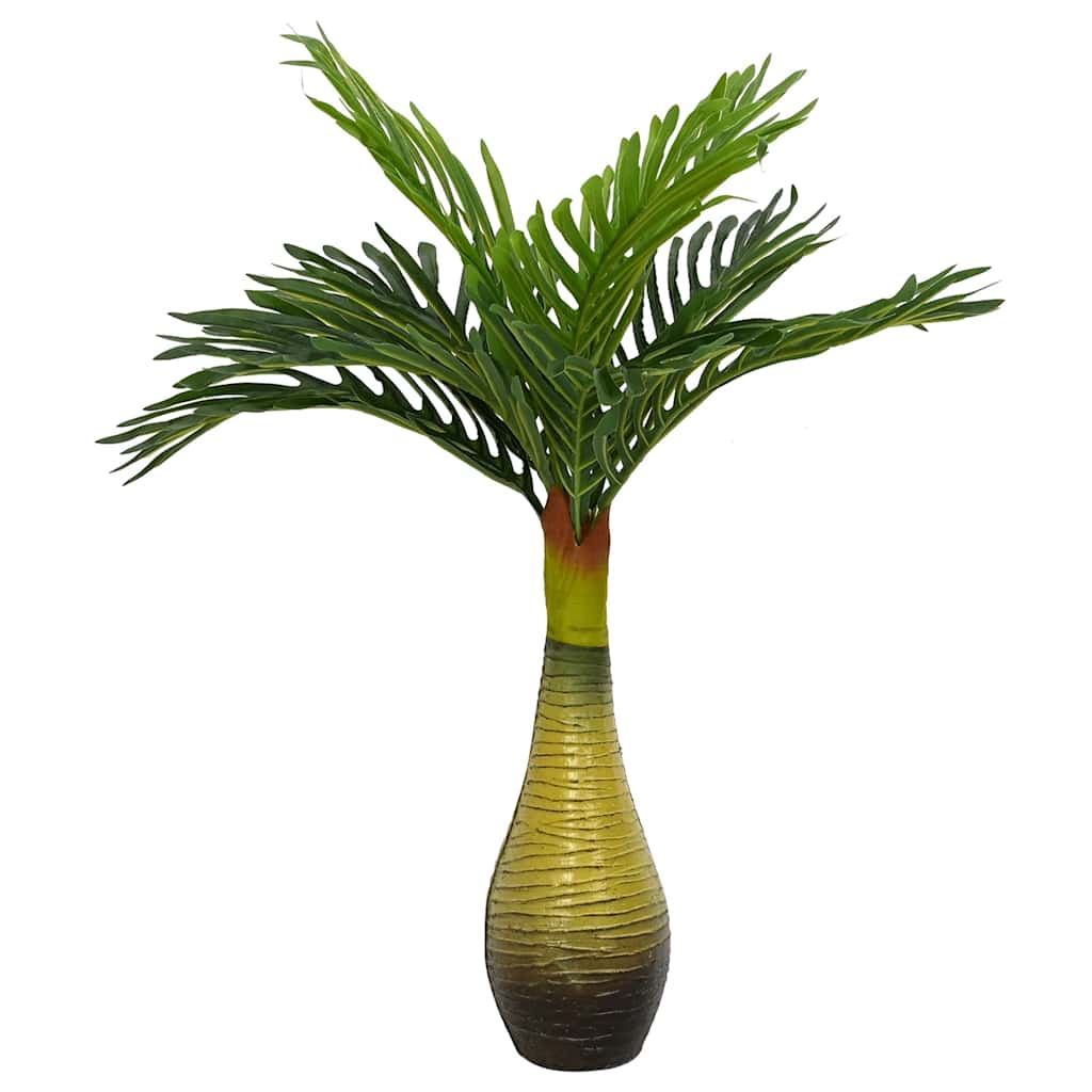 vidaXL Kunstpalmplant 9 blaadjes 70 cm groen - Aashly