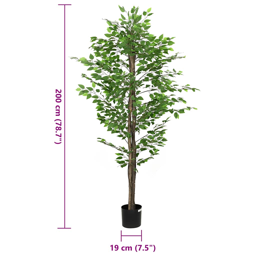 vidaXL Kunst Ficus Plant 2016 Bladeren 300 cm groen - Aashly