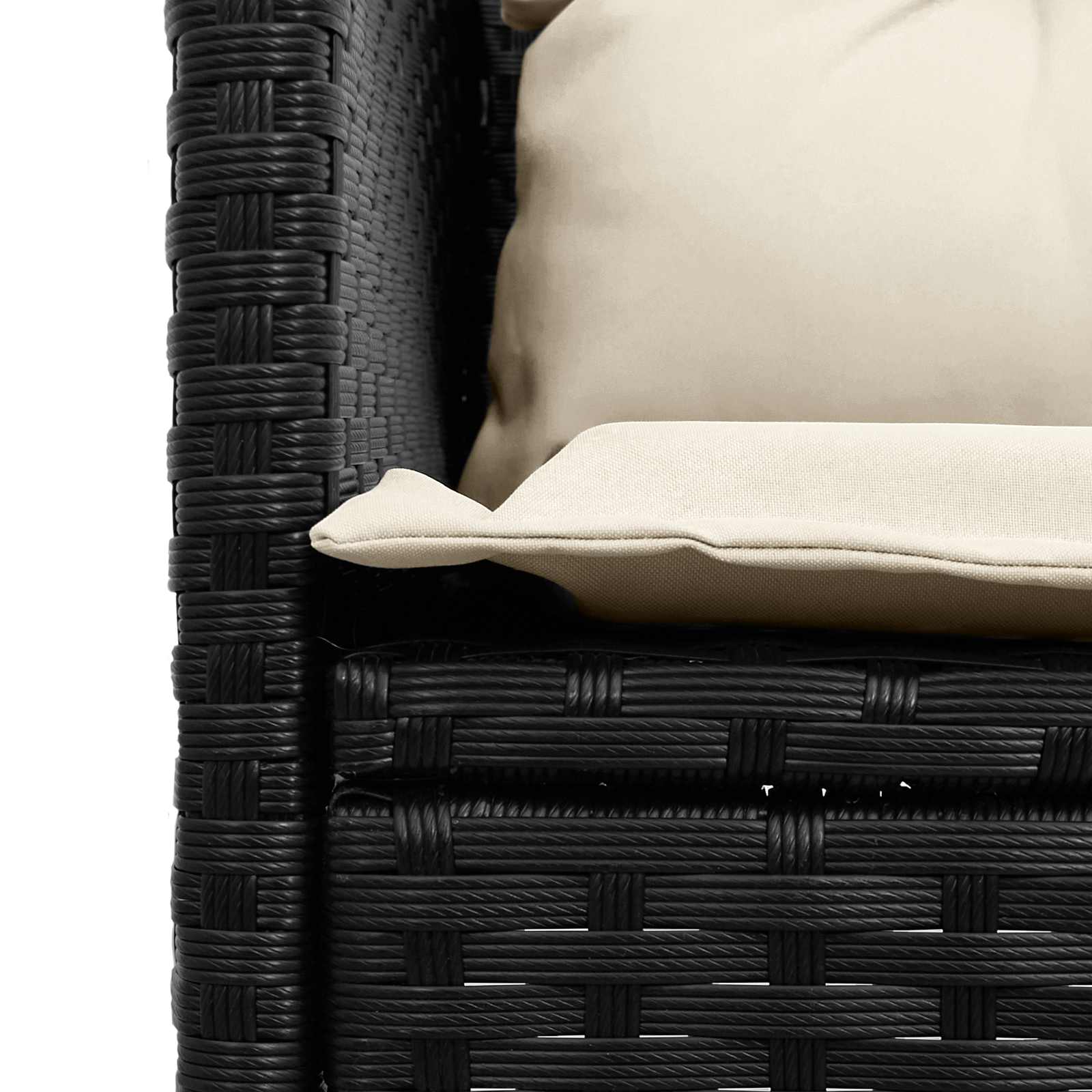 vidaXL Tuinbankenset met kussen 2 pcs poly rattan