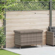 vidaXL Tuinbox met wielen 160x55x75 cm poly rattan zwart