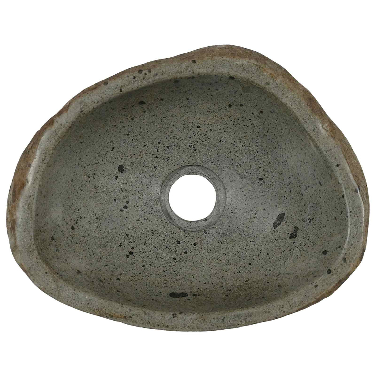 vidaXL Wasbak Lichtgrijs (30-37) x (25-30) x 12 cm Riviersteen