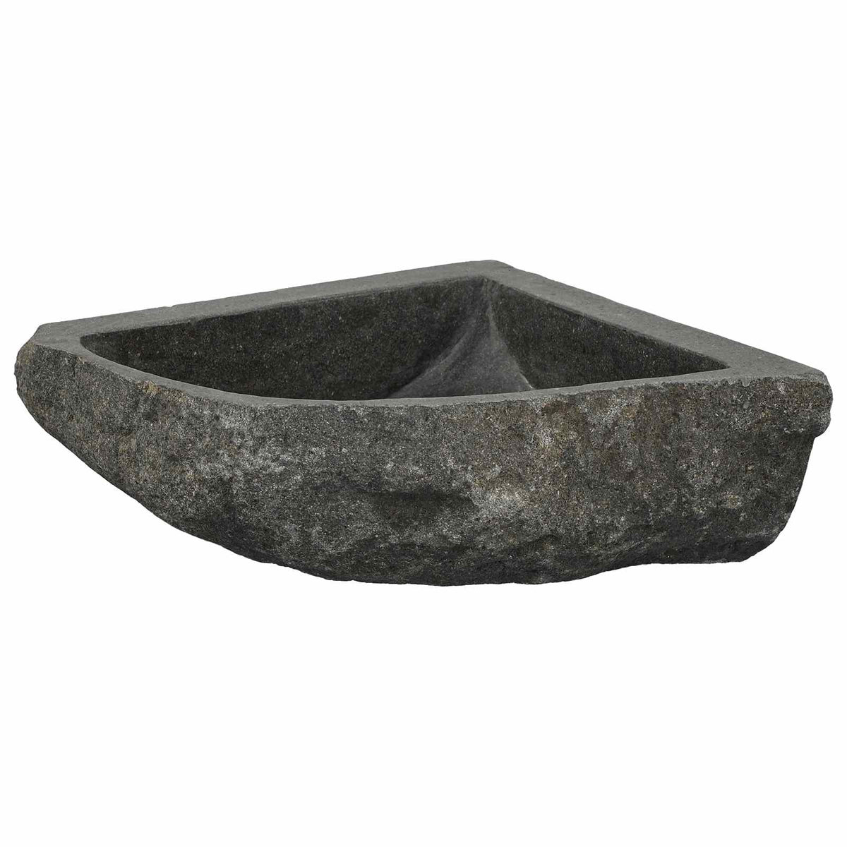 vidaXL Wand Gemonteerde Hoekkom Grijs (30-37) x (30-37) x 12 cm