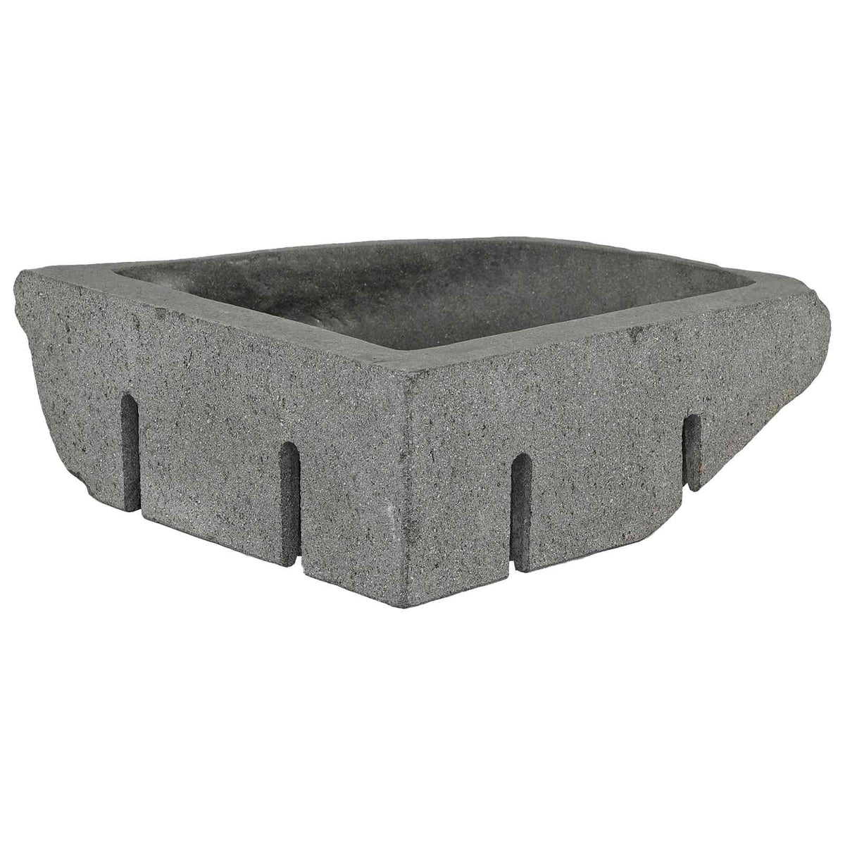 vidaXL Wand Gemonteerde Hoekkom Grijs (30-37) x (30-37) x 12 cm