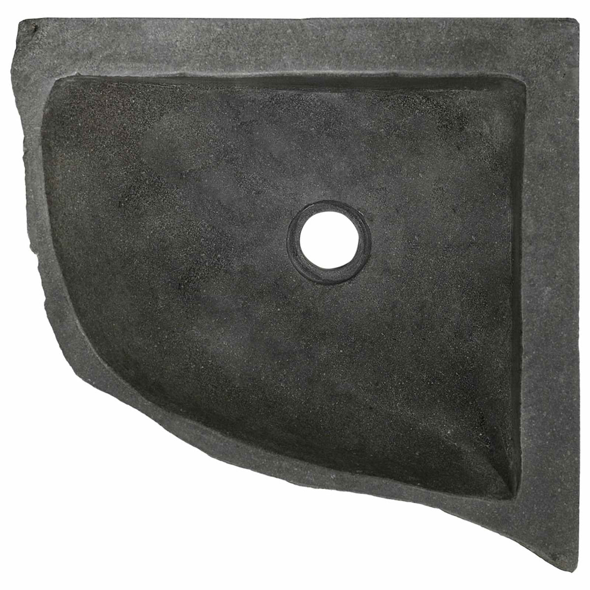 vidaXL Wand Gemonteerde Hoekkom Grijs (30-37) x (30-37) x 12 cm