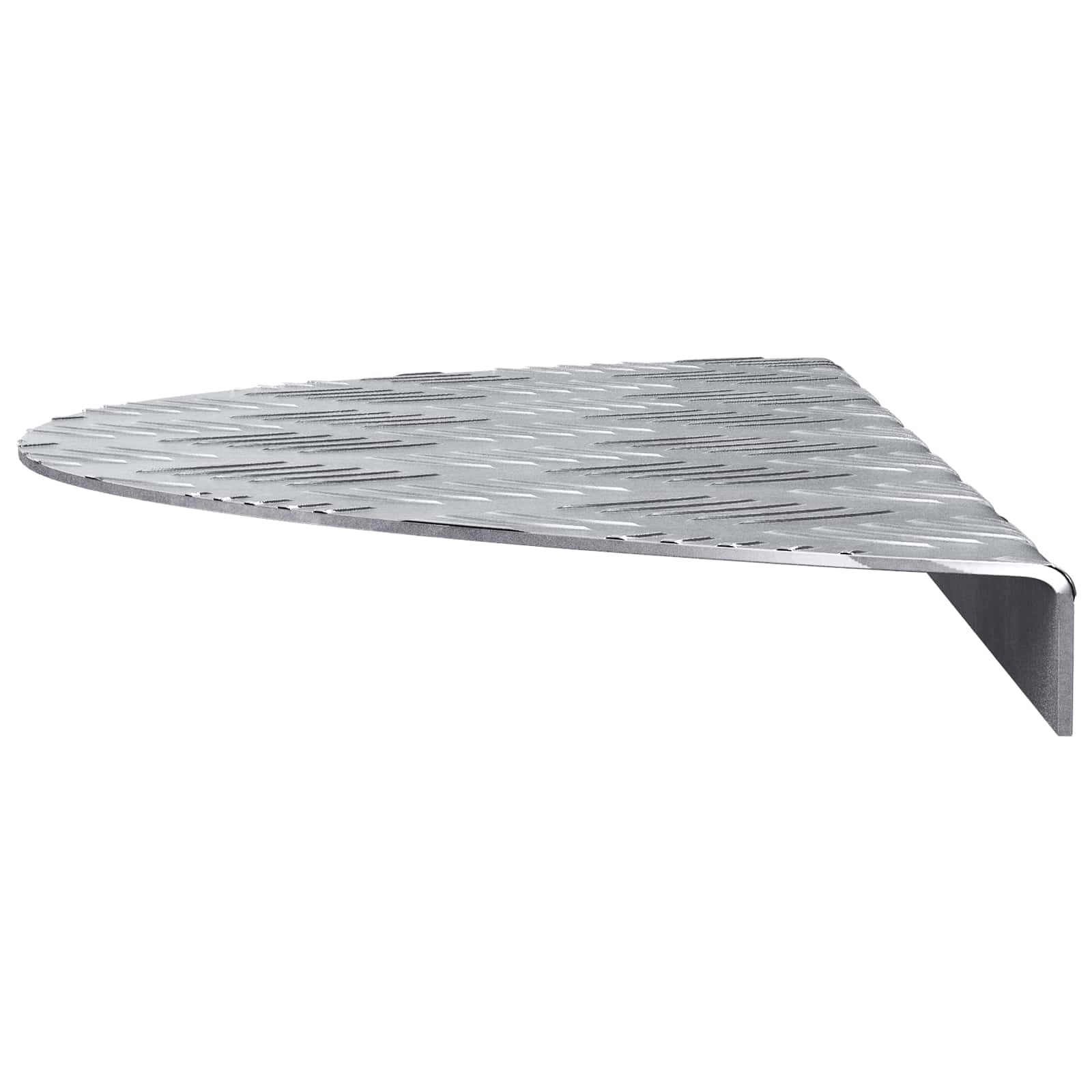 vidaXL Trap Tread Halvemaanvormig 5 pcs Zilver 60 x 18 cm Aluminium