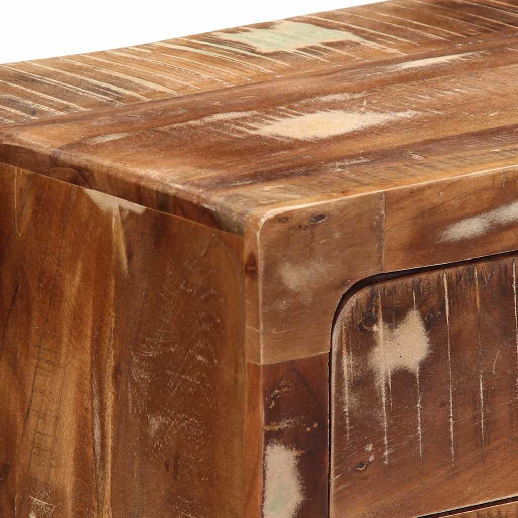 vidaXL Nachtkastje 40x32x46 cm massief ruw mangohout - Aashly