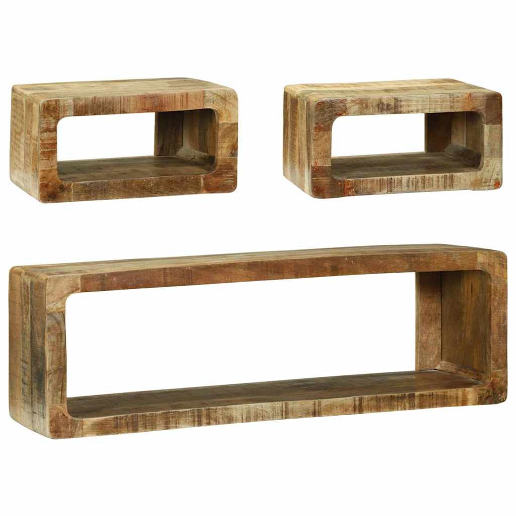 vidaXL 3-delige TV Kast Set Meerkleurig Massief Hout Gerecycled