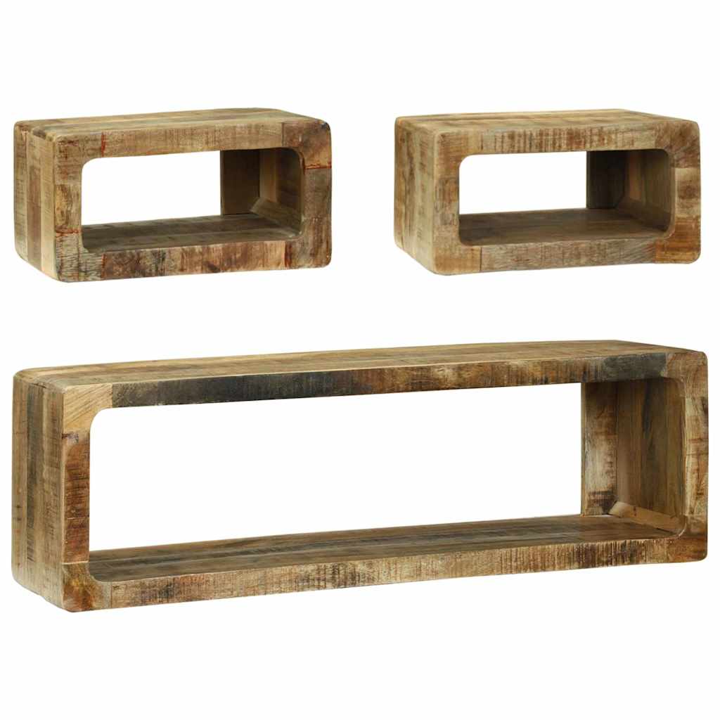 vidaXL 3-delige TV Kast Set Meerkleurig Massief Hout Gerecycled