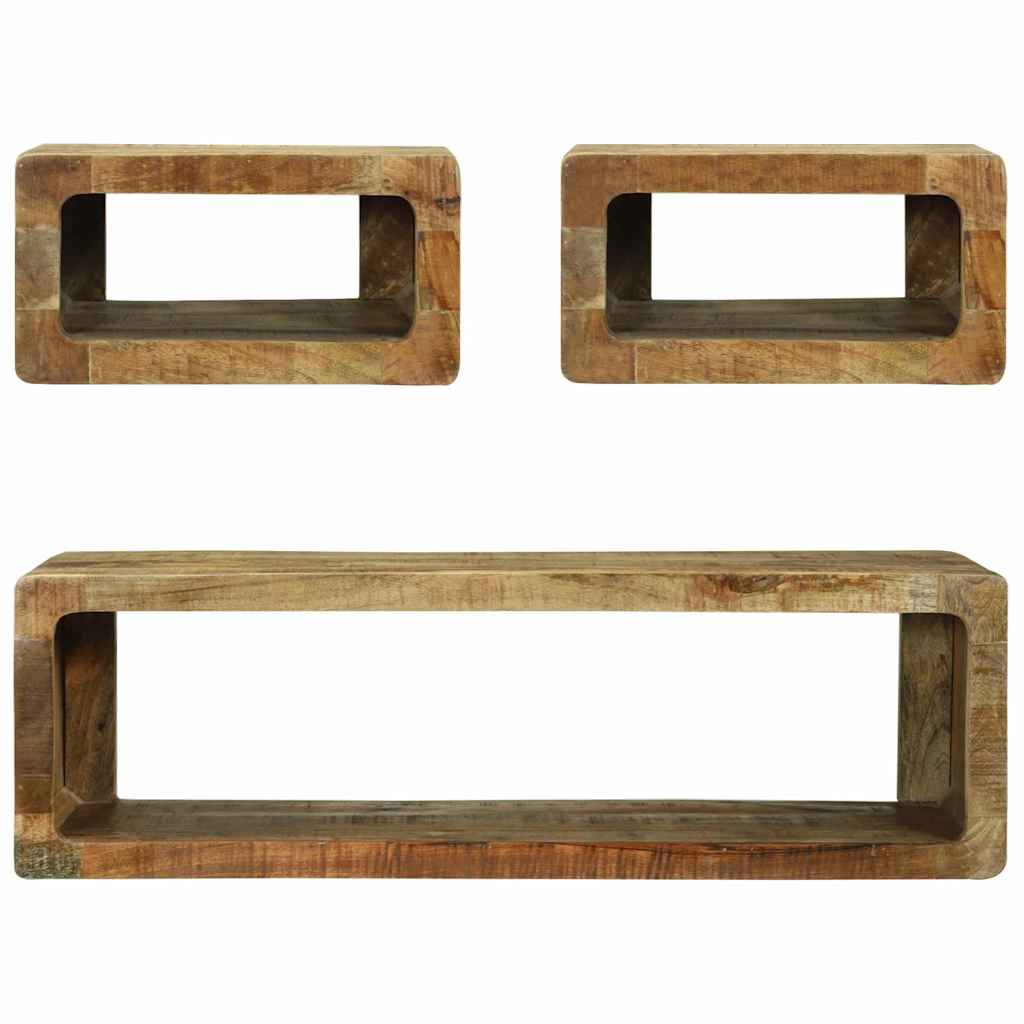 vidaXL 3-delige TV Kast Set Meerkleurig Massief Hout Gerecycled
