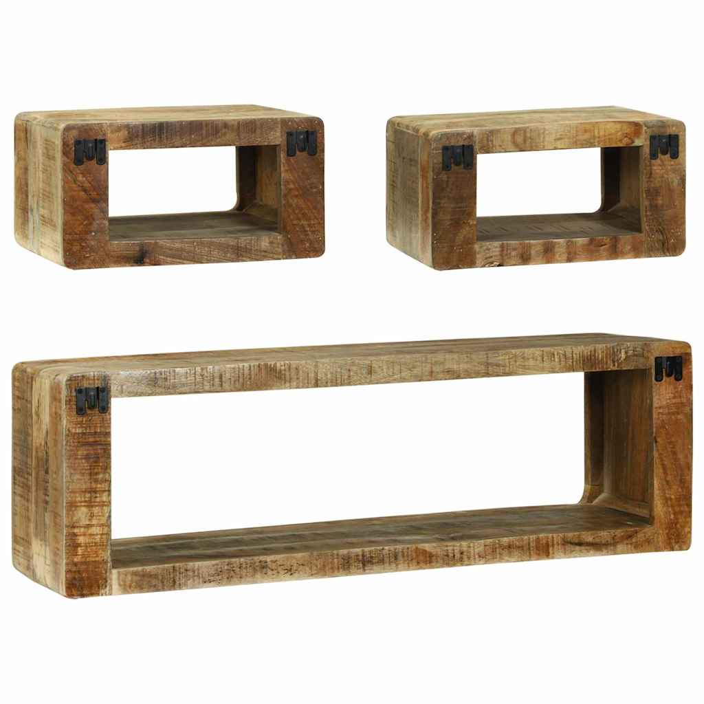 vidaXL 3-delige TV Kast Set Meerkleurig Massief Hout Gerecycled