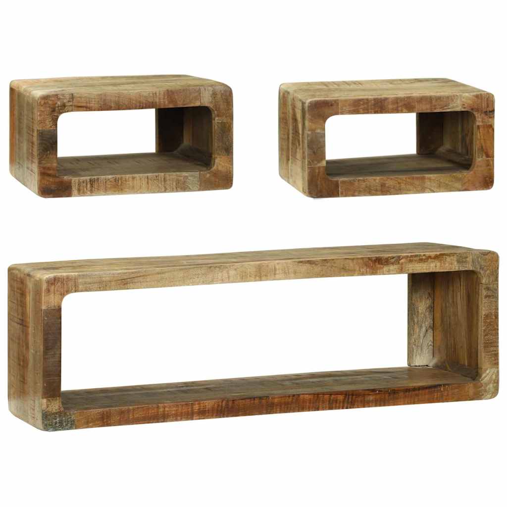 vidaXL 3-delige TV Kast Set Meerkleurig Massief Hout Gerecycled