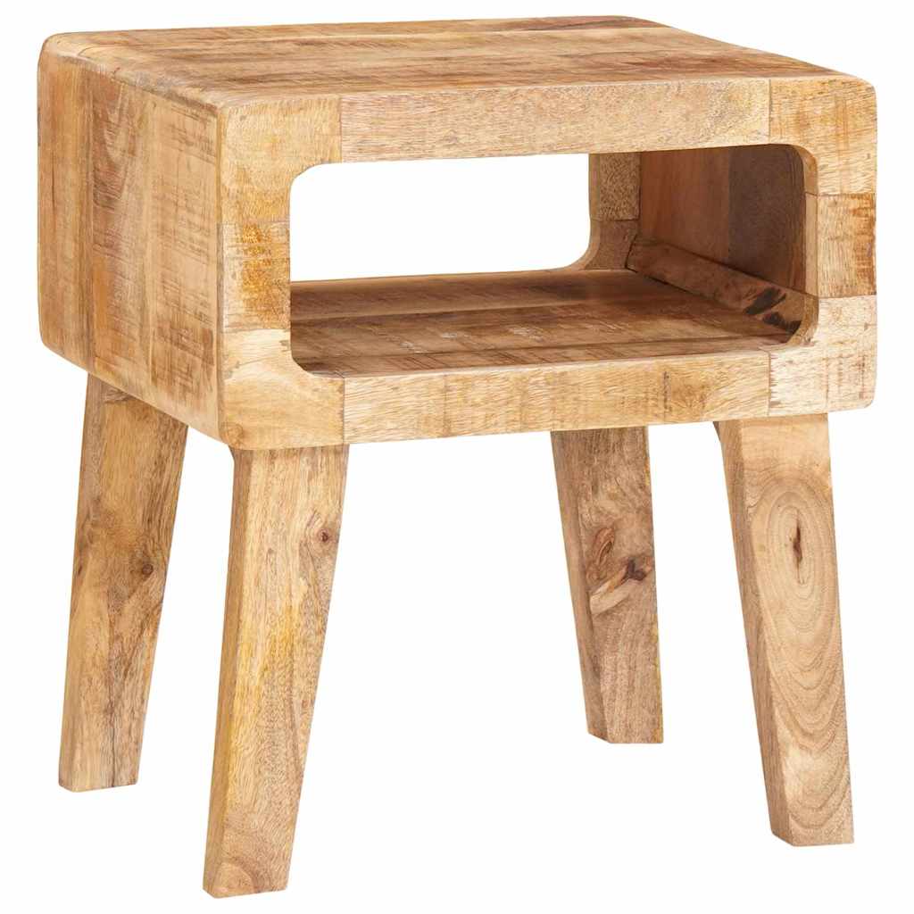 vidaXL Eindtafels met plank 40 x 32 x 46 cm massief mangohout