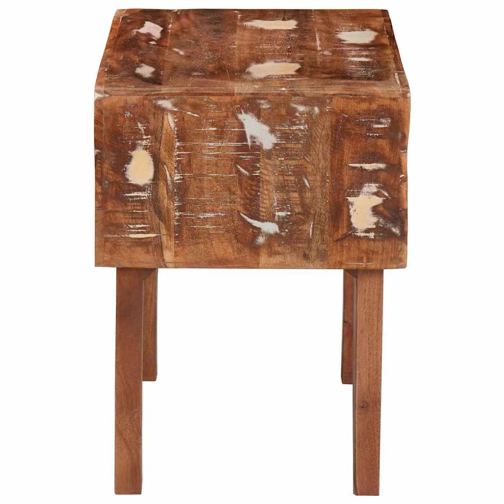 vidaXL Eindtafels met plank 40 x 32 x 46 cm massief mangohout