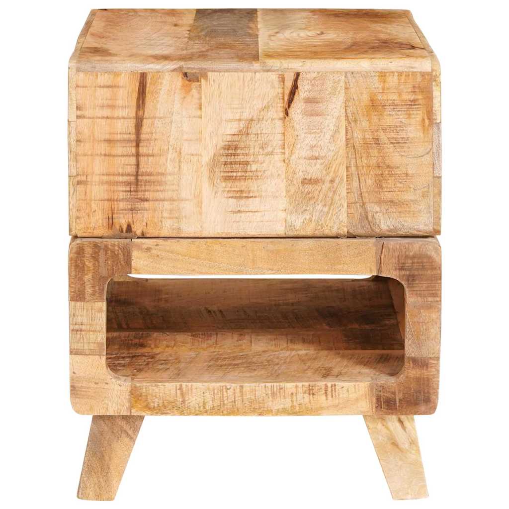 vidaXL Eindtafels met plank Bruin 40 x 40 x 49 cm massief mangohout
