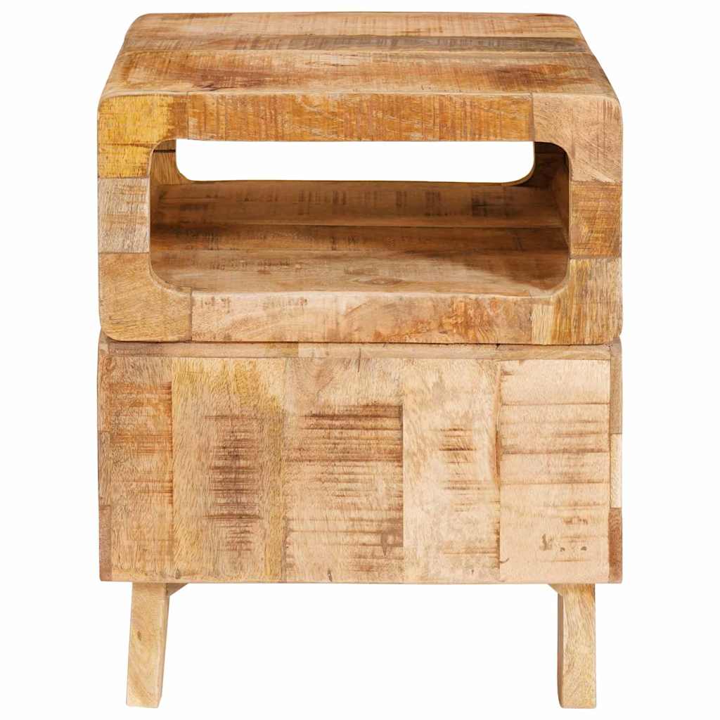 vidaXL Eindtafels met plank Bruin 40 x 40 x 49 cm massief mangohout