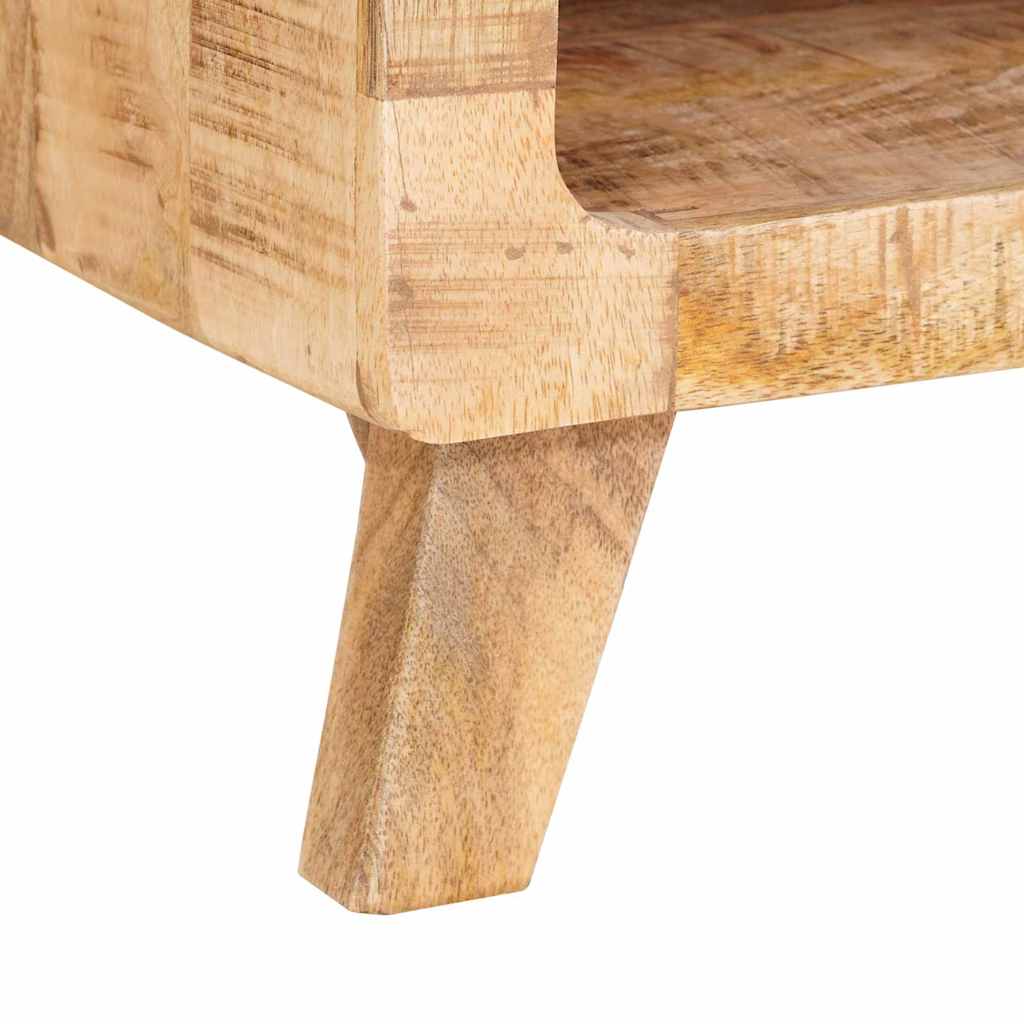 vidaXL Eindtafels met plank Bruin 40 x 40 x 49 cm massief mangohout
