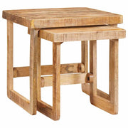 vidaXL Eindtafels Bruin massief mangohout