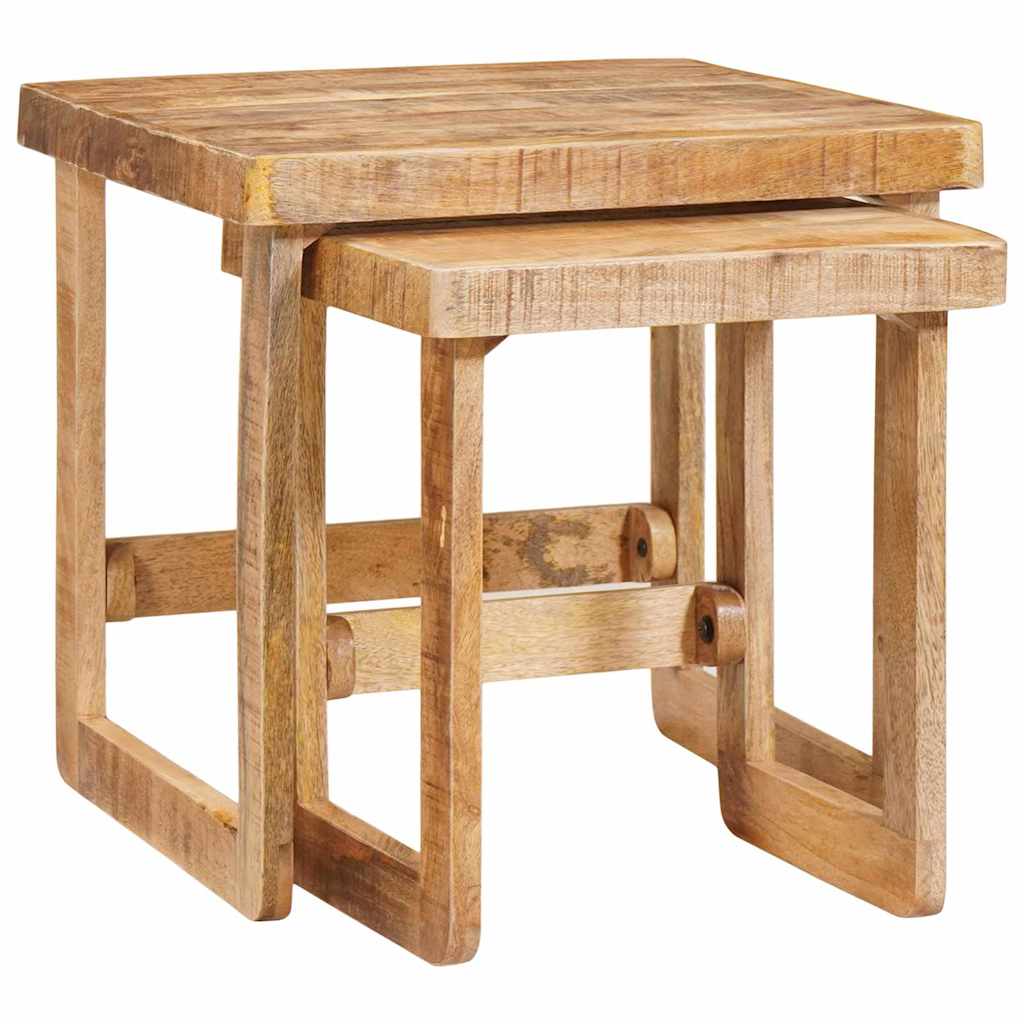 vidaXL Eindtafels Bruin massief mangohout