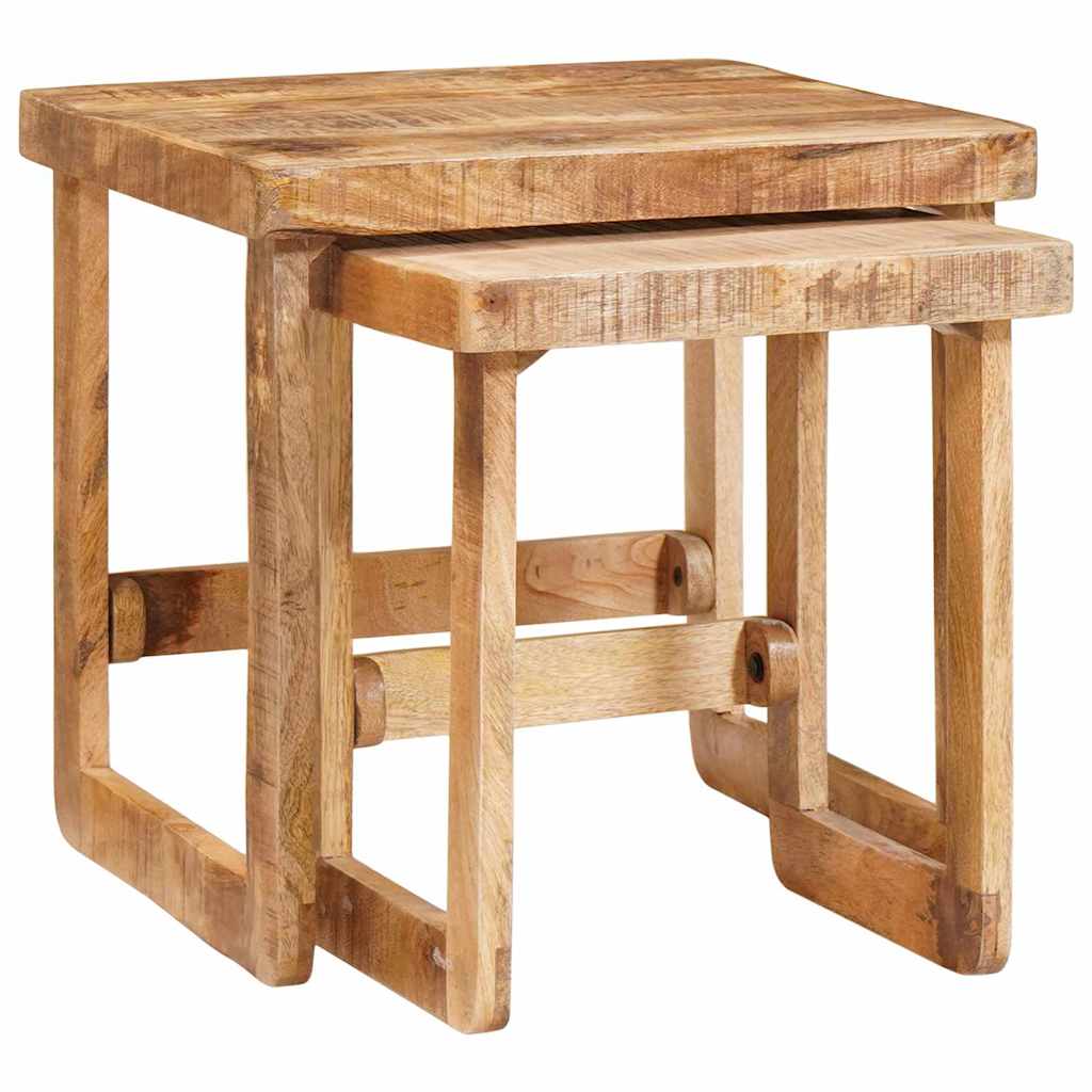 vidaXL Eindtafels Bruin massief mangohout