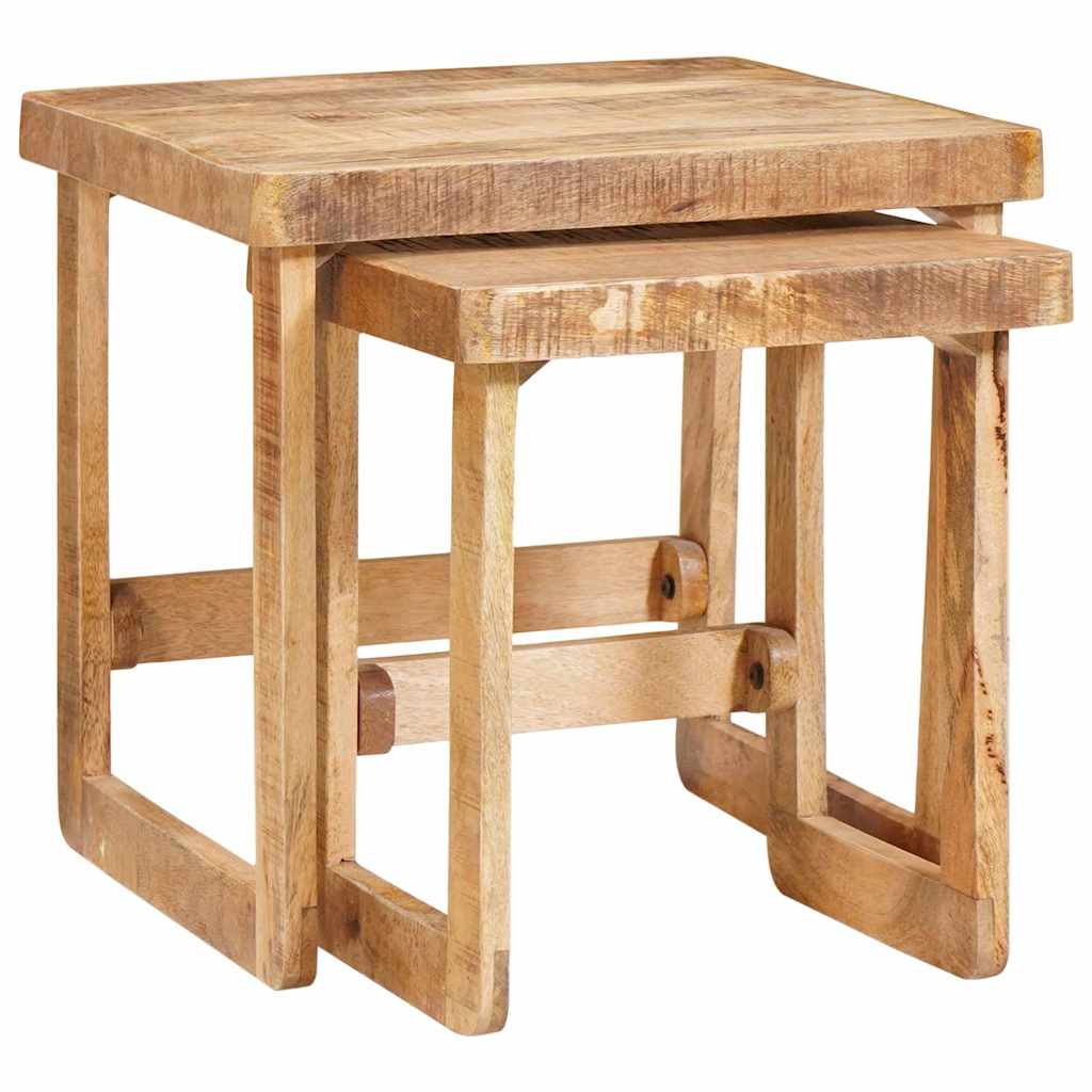 vidaXL Eindtafels Bruin massief mangohout