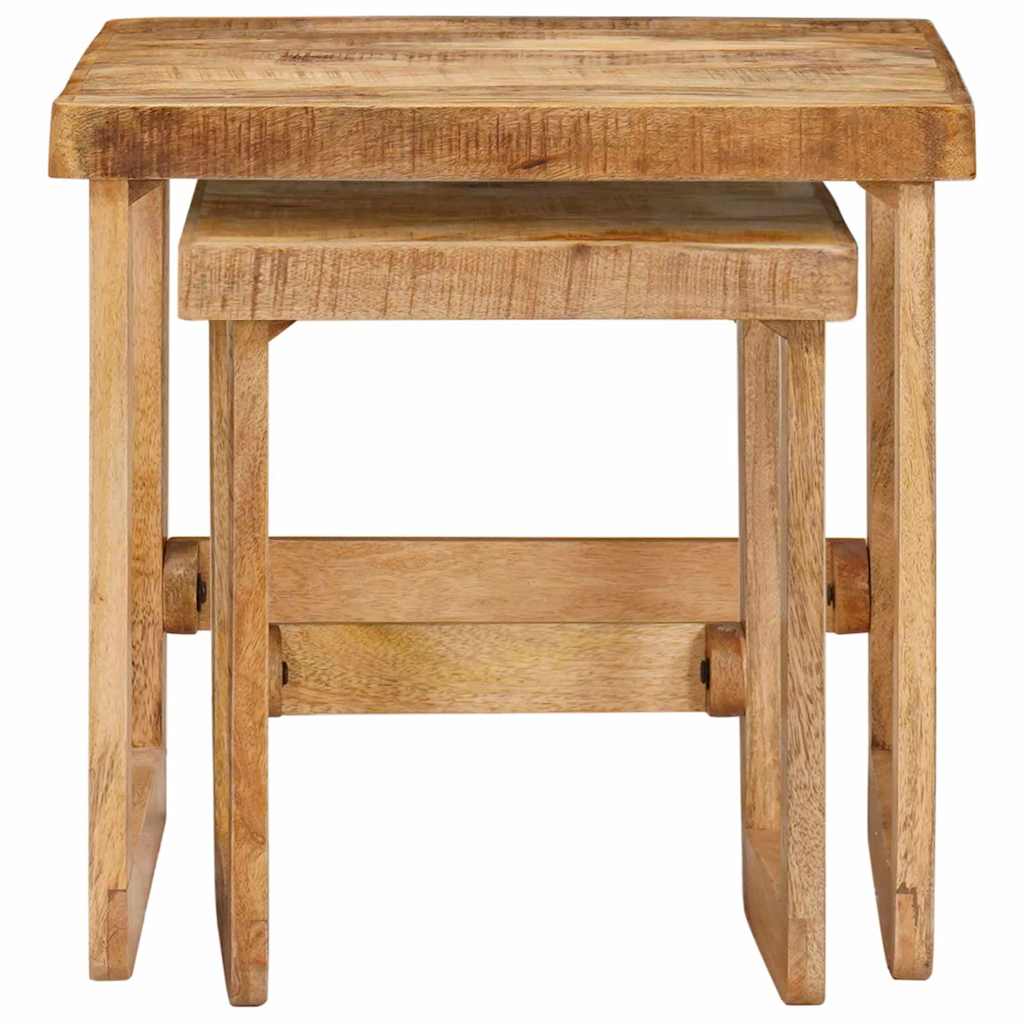 vidaXL Eindtafels Bruin massief mangohout