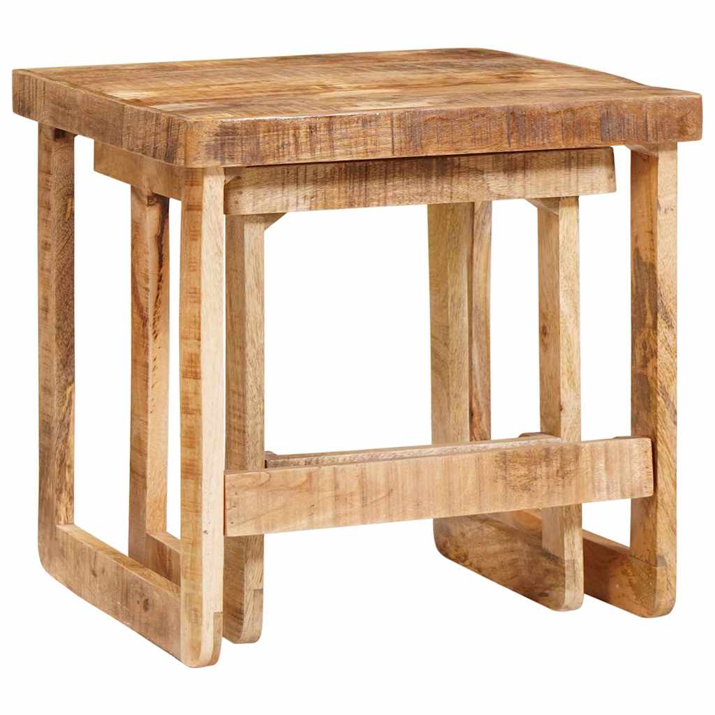 vidaXL Eindtafels Bruin massief mangohout