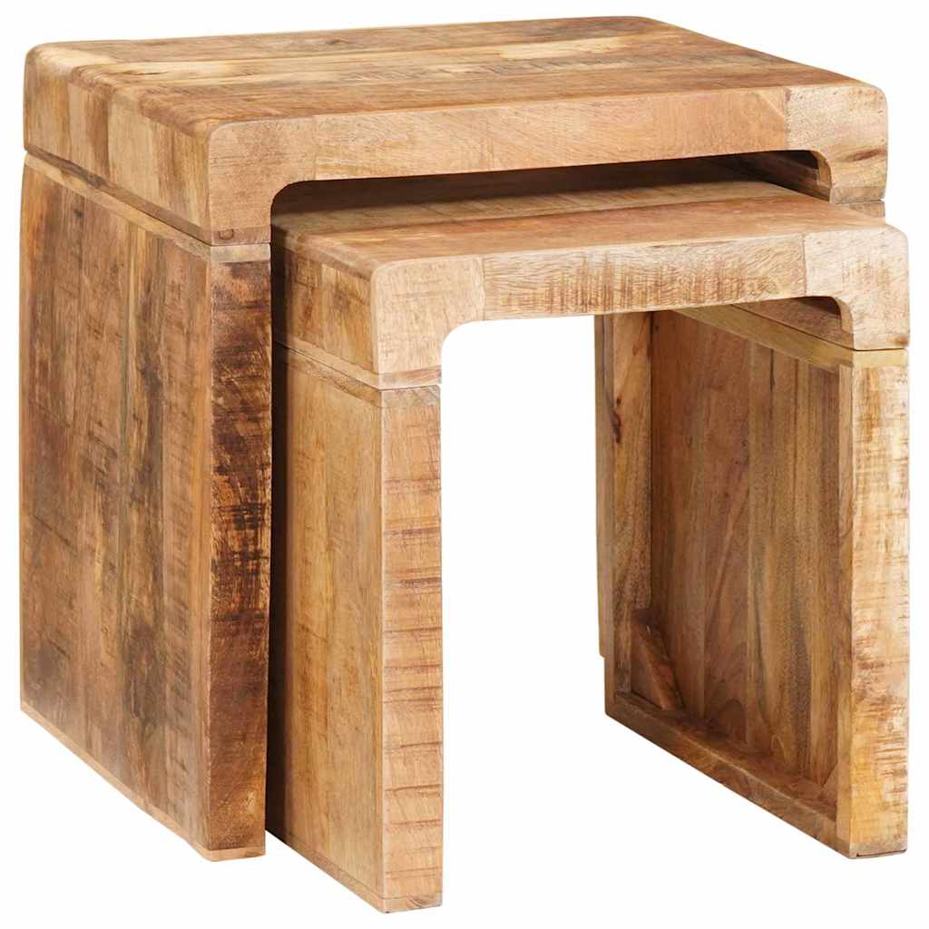 vidaXL Eindtafels Bruin massief mangohout