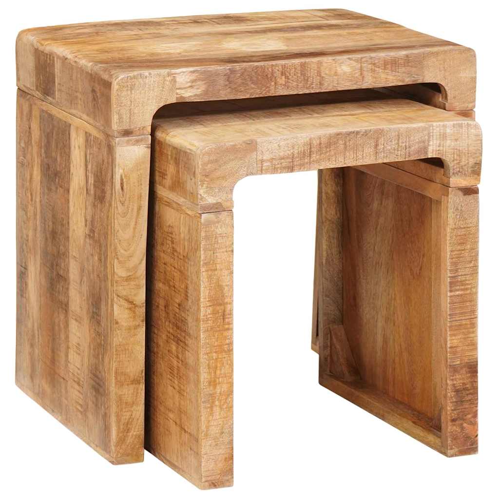 vidaXL Eindtafels Bruin massief mangohout