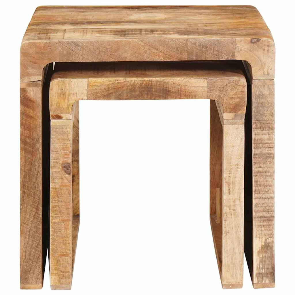 vidaXL Eindtafels Bruin massief mangohout