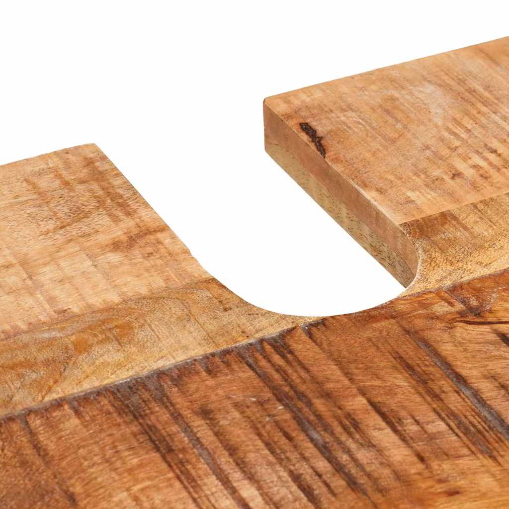 vidaXL Badkamer Kast Bruin Massief Mangohout, Geengineerd hout
