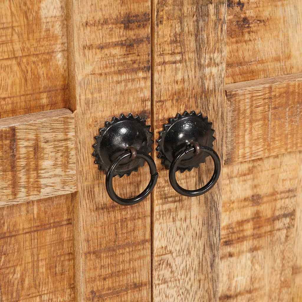 vidaXL Badkamer Kast Bruin Massief Mangohout, Geengineerd hout