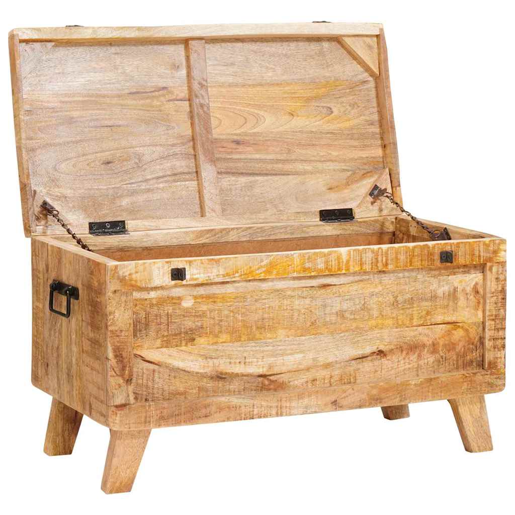 vidaXL Opslagdoos met opslag 70 x 35 x 40 cm massief mangohout
