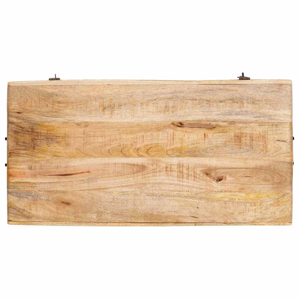 vidaXL Opslagdoos met opslag 70 x 35 x 40 cm massief mangohout