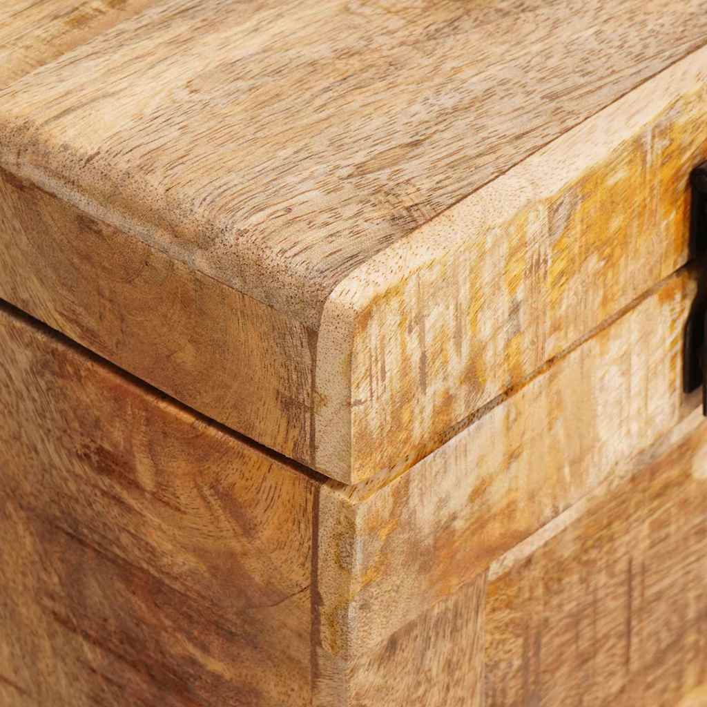 vidaXL Opslagdoos met opslag 70 x 35 x 40 cm massief mangohout