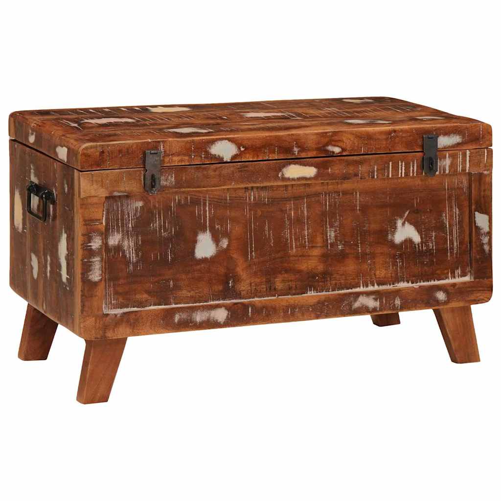 vidaXL Opslagdoos met opslag 70 x 35 x 40 cm massief mangohout