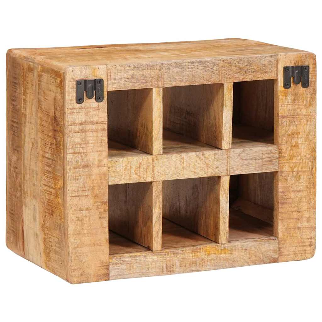 vidaXL Wijnrek Wandgemonteerd Bruin 44 x 30 x 35 cm Massief mango hout