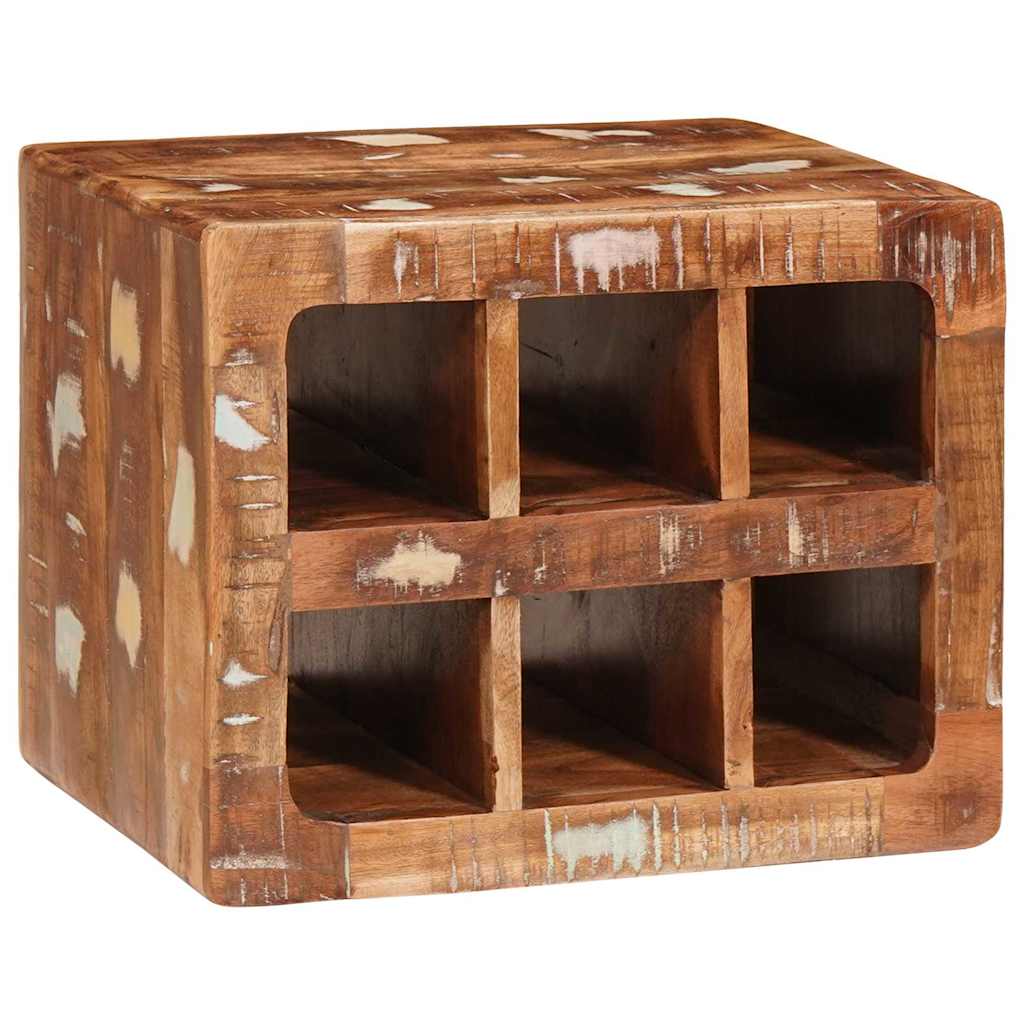 vidaXL Wijnrek Wandgemonteerd Bruin 44 x 30 x 35 cm Massief mango hout